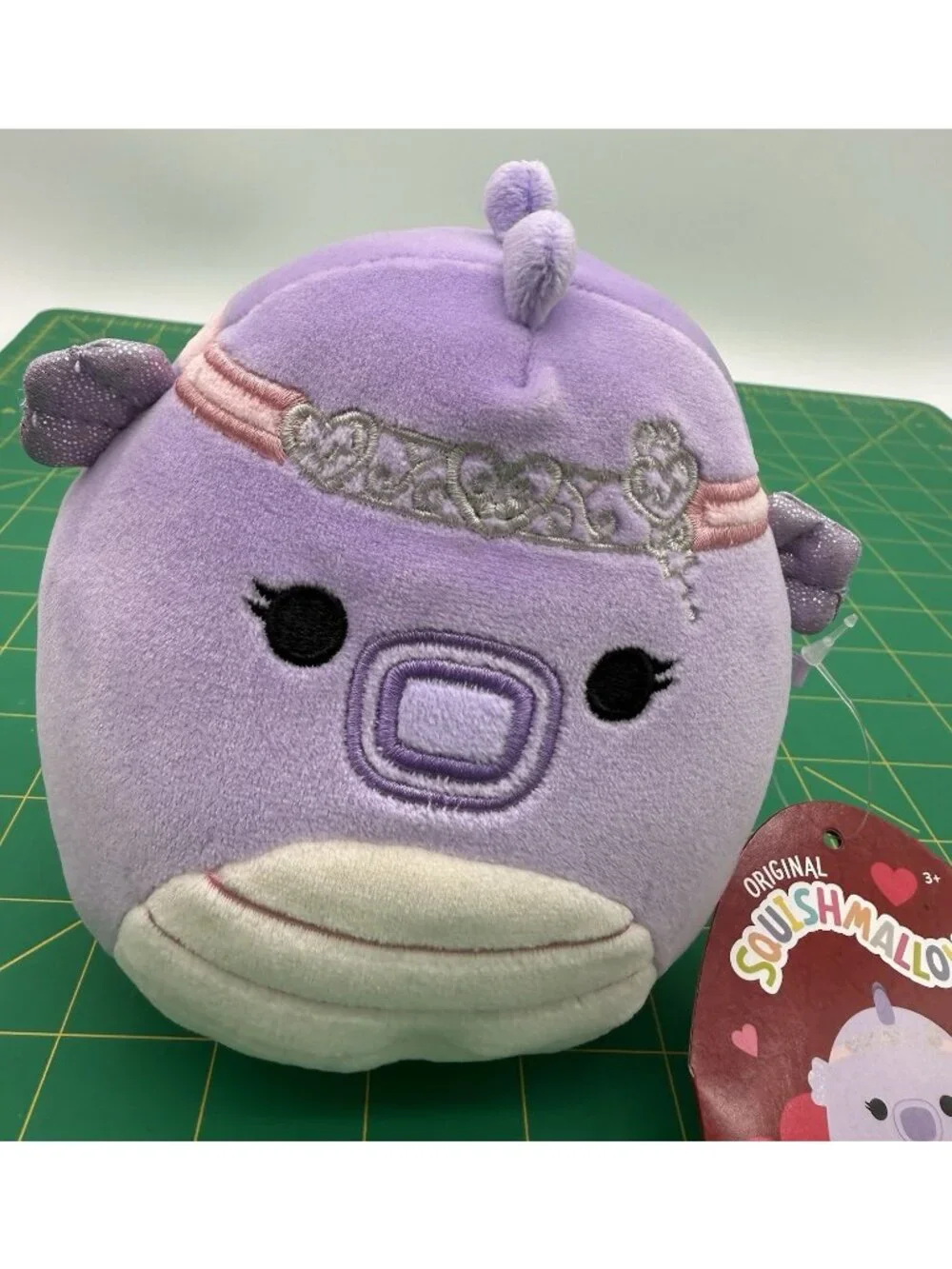 2023 Squishmallow Eartha Seahorse Lavender Squishdate NWT 5”
